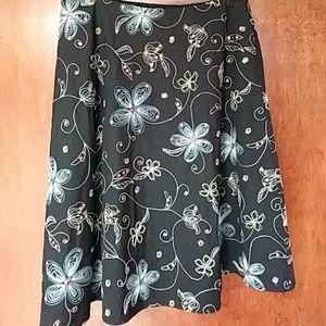 Covington Floral Embroidered and Beaded Skirt